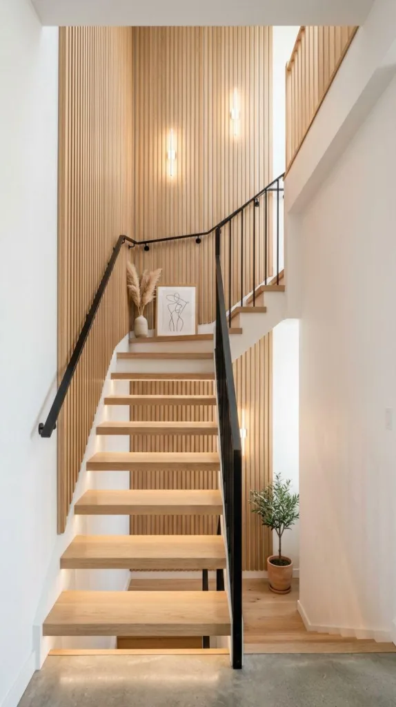 Slim Vertical Slat Accent Wall