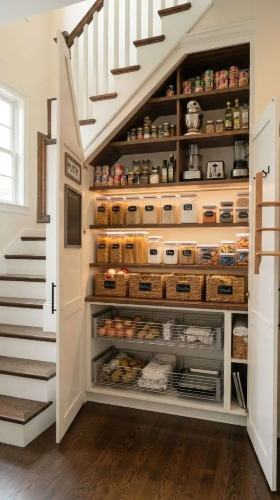 12 Under Staircase Decor for Stylish and Functional Spaces 8 Stylish Kitchen Pantry