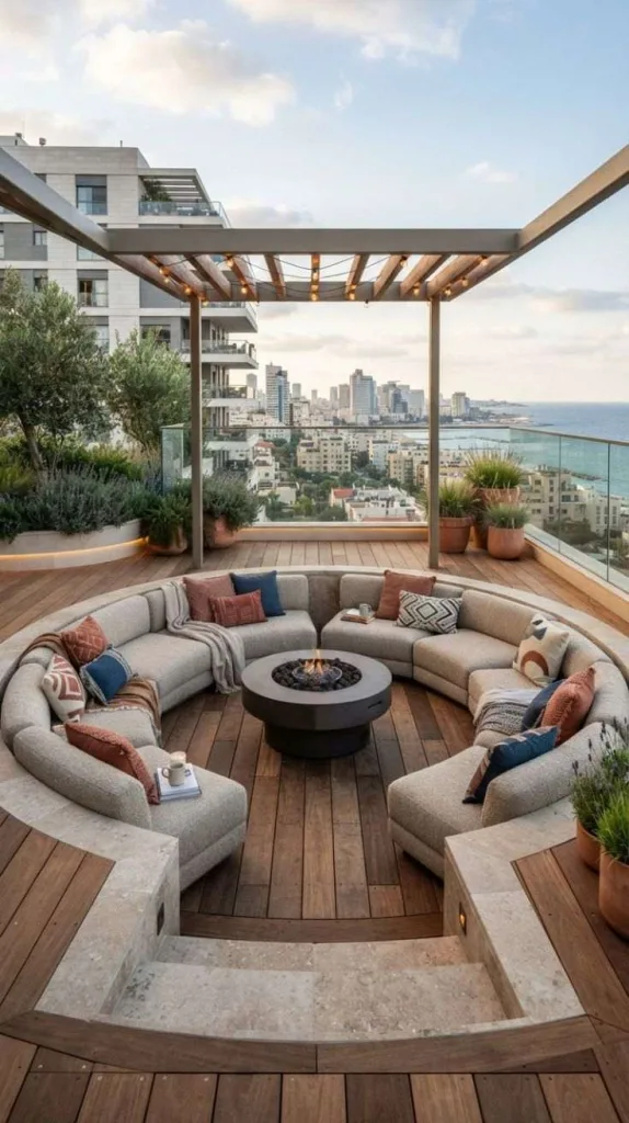 Large Balcony Decor Ideas You'll Want to Copy Year 6 Sunken Conversation Seating