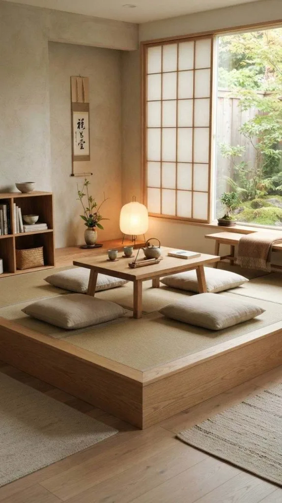 I Found 10 Japandi Interior Ideas You Tried Sooner 11 Tatami Platform Lounge Area