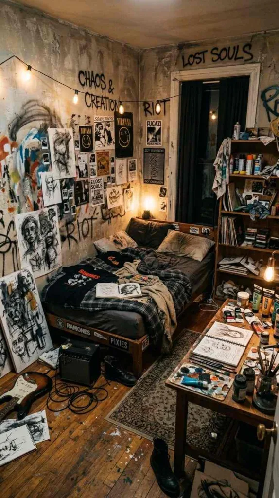 The Grunge Bedroom Everyone Is Saving Right Now 12 Underground Artist Bedroom