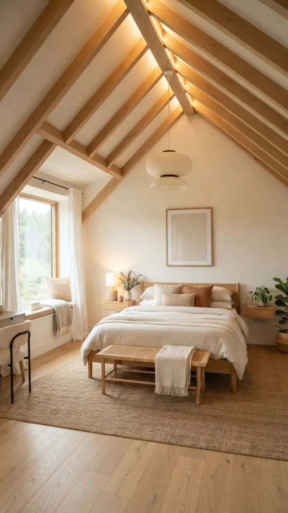 All These Attic Bedroom Ideas Don't Feel Small at All 3 Vaulted Ceiling Bedroom Design