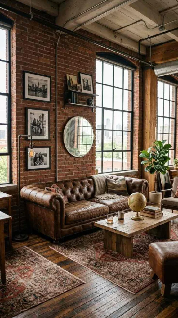 Leather Couch Living Room Worth The Hype 8 Vintage Loft Interior