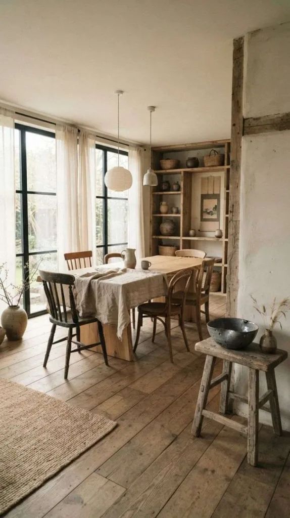 9+ Japandi Dining Room Design for a Modern Home 8 Wabi Sabi Dining Room