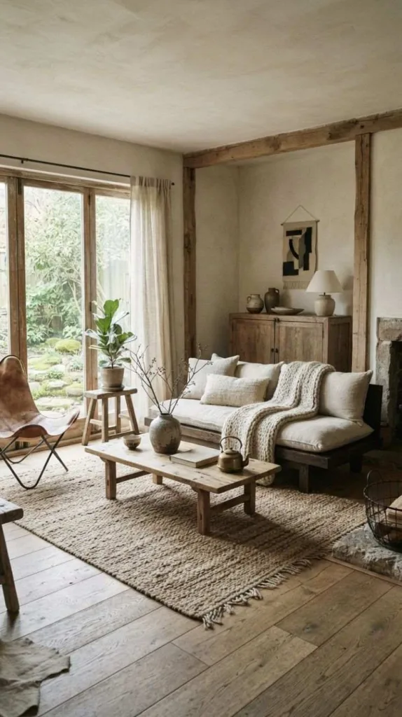 8+ Japandi Living Room Design for a Cozy Home 6 Wabi Sabi Living Room