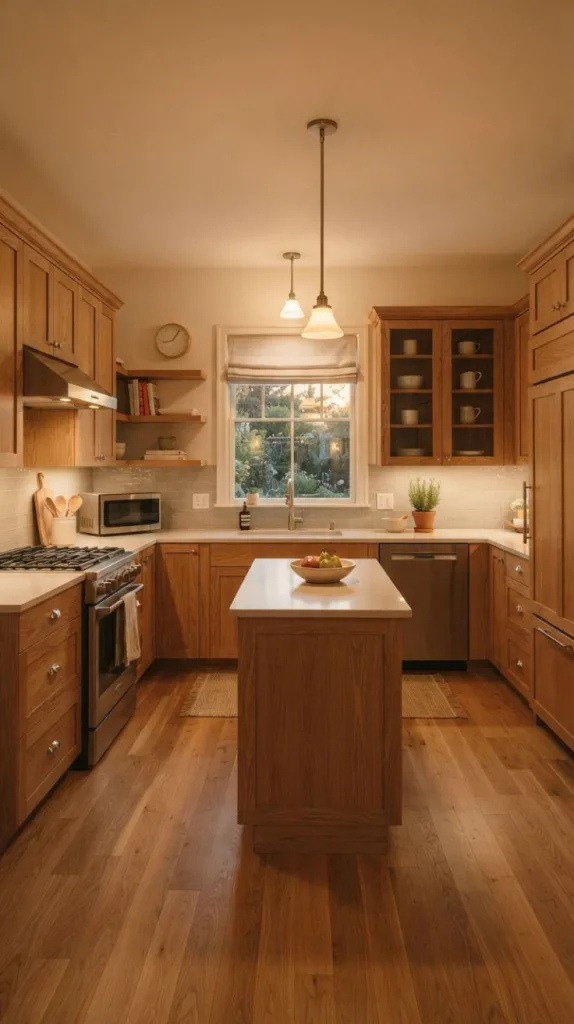 10 Japandi Style Kitchen Design for Modern Living 8 Warm Oak Kitchen Cabinets