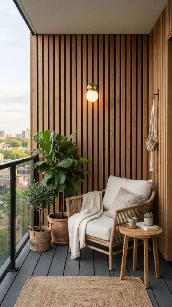 Warm Wooden Slat Backdrop