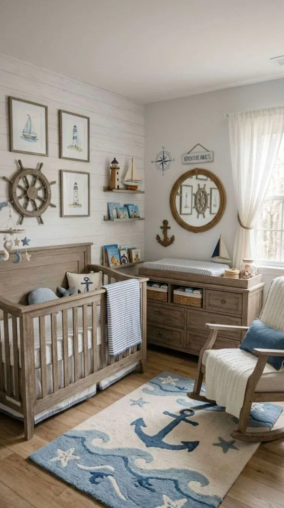 These Nautical Nursery That Makes Every Baby Room Feel Special 11 Weathered Oak Nursery Furniture