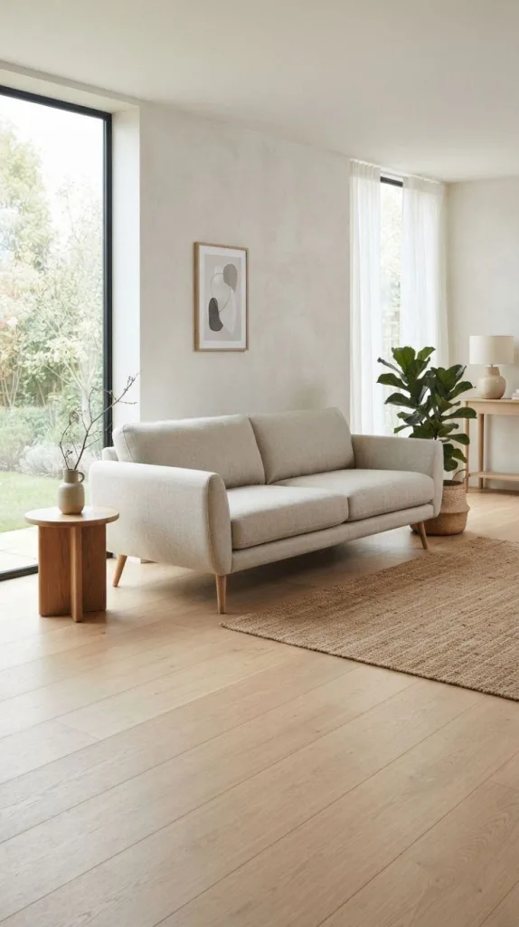 Wooden Leg Japandi Sofa