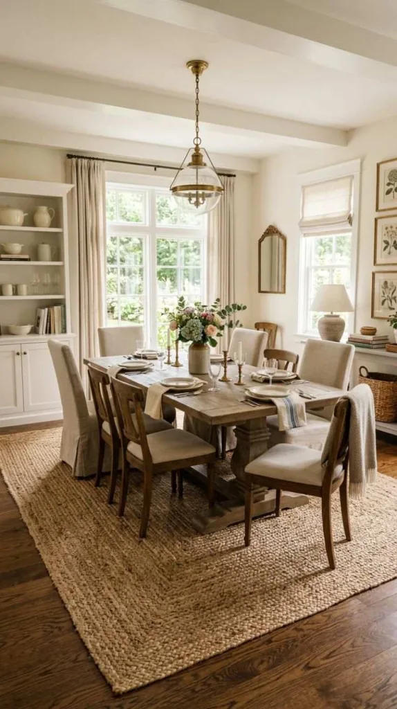 These Nancy Meyers Dining Room Details Designers Can't Stop Using 11 Woven Jute Rug