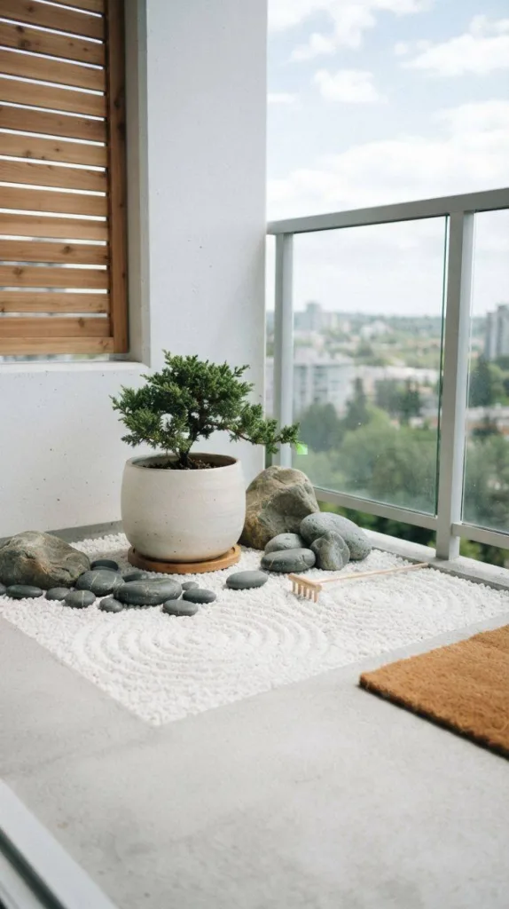 This Minimalist Balcony Decor That Looks Expensive Without the Extra Cost 3 Zen Gravel Corner