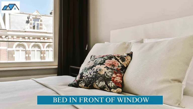 bed in front of window