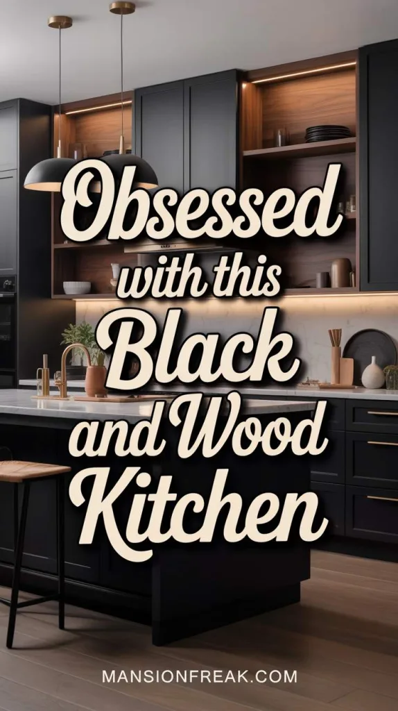 Black and Wood Kitchen