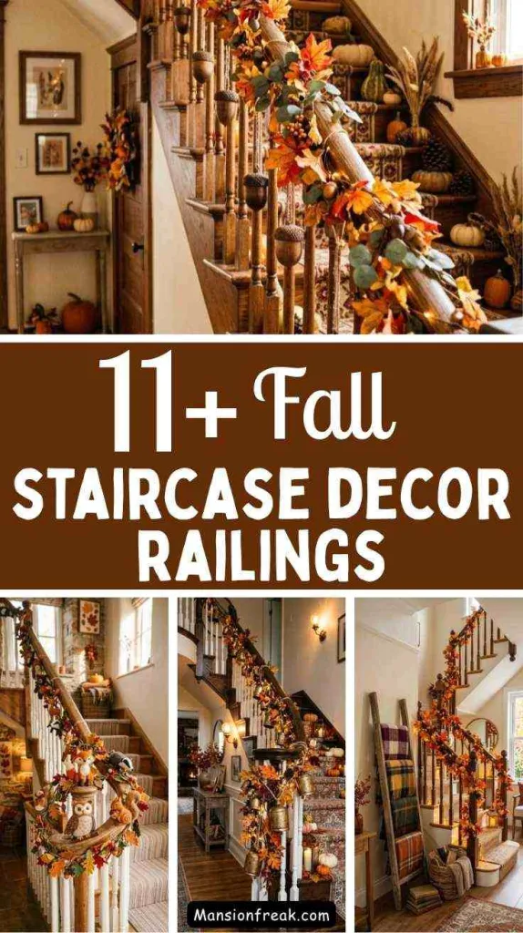 Fall Staircase Decor Railings