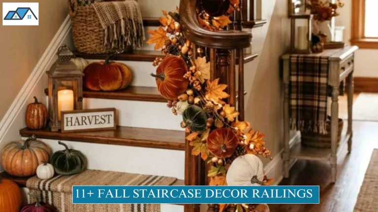fall staircase decor railings
