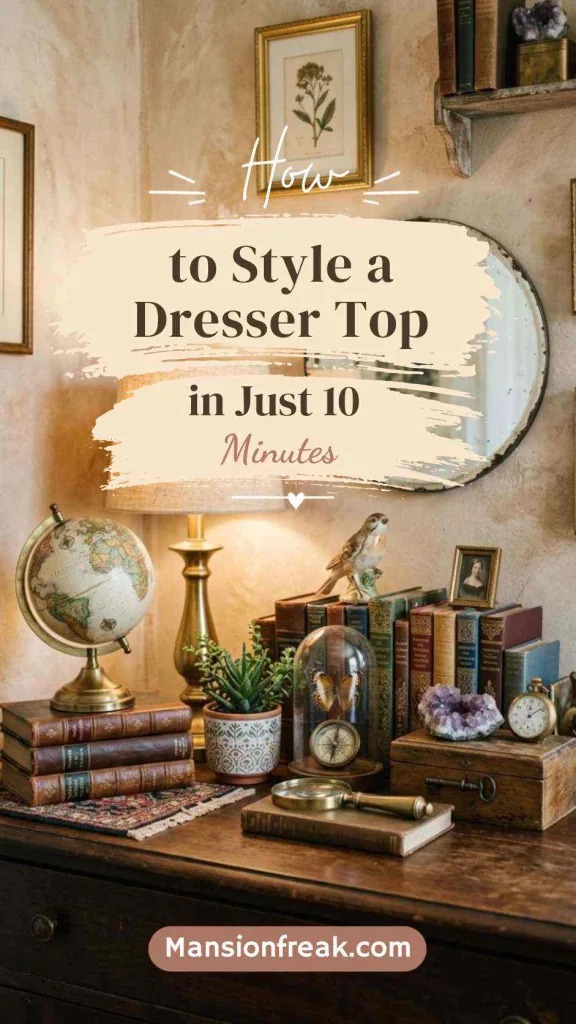 How to Style a Dresser Top in Just 10 Minutes 2 How to Style a Dresser Top