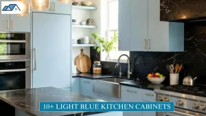 light blue kitchen cabinets